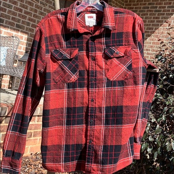 Levi’s Plaid Button-Down Flannel, M - Picture 2 of 7